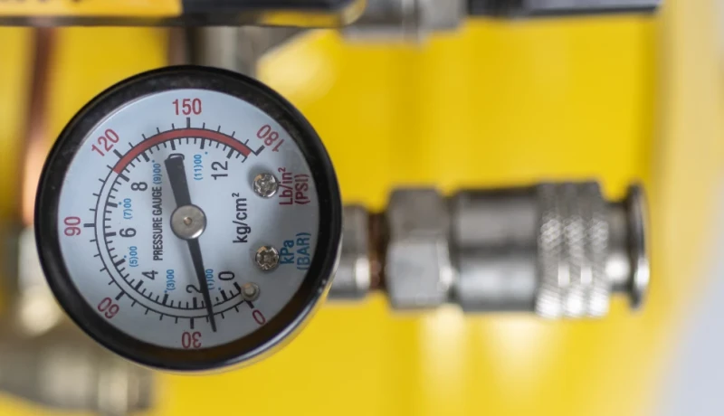 Manômetro de ar para sistema pneumático